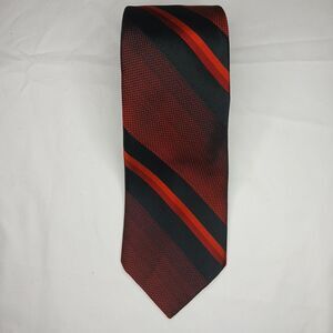 Andrews Of Long Island Count Barini Men's Neck Tie Swiss Silk Deep Red Black